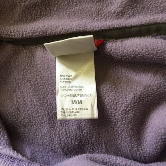 The North Face Womens Lavender and Gray Fleece Full Zip Jacket-Size M - Picture 4 of 4